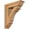 Ekena Millwork Merced Traditional Rough Sawn Bracket w/ Offset Brace, Western Red Cedar, 8"W x 28"D x 32"H BKT0806X28X32MRC01RWR - alternate 1